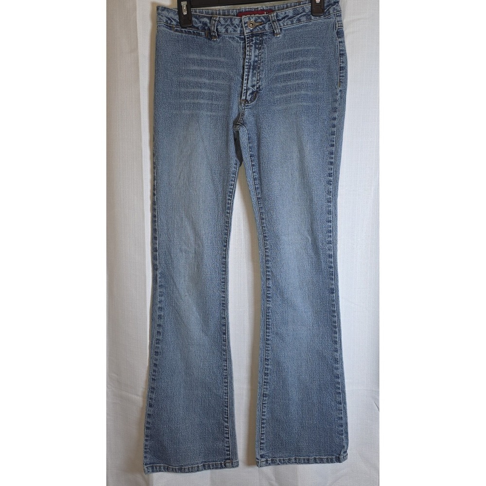 Vintage Zana Di‎ Womens Sz 7 Flare Jeans Fading Low Rise Waist Y2K